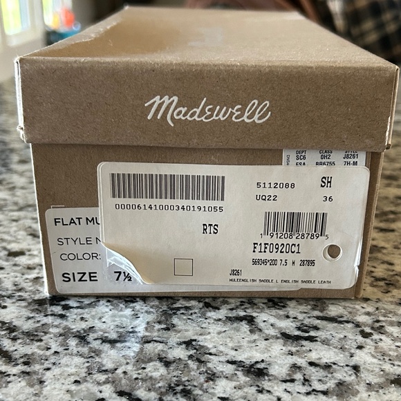 MADEWELL brown flat mule size 7 1/2 - Picture 7 of 7